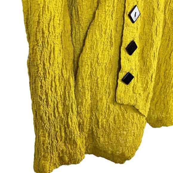 Ali Miles Womens Green V-Neck Long Sleeve Stretch Lagenlook Top Asymmetrical S - Picture 2 of 16